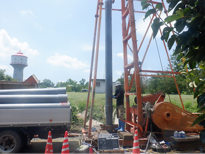 さく井工事の様子