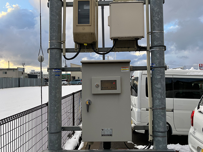 道路の消雪パイプ